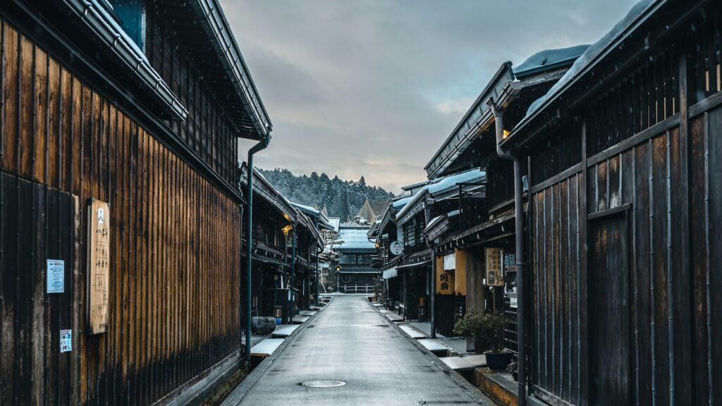 Traditional wooden houses in Takayama Old Town